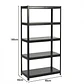 Estante Metálico 180x90x40 Negro bandeja metálica - 5 niveles  - Miniatura 11
