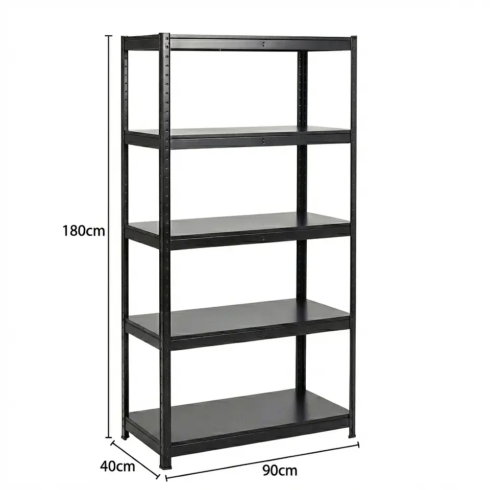 Estante Metálico 180x90x40 Negro bandeja metálica - 5 niveles  11