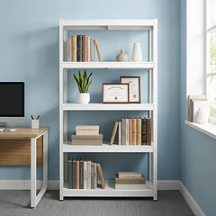 Estante Metálico 180x90x40 Blanco bandeja metálica - 5 niveles 