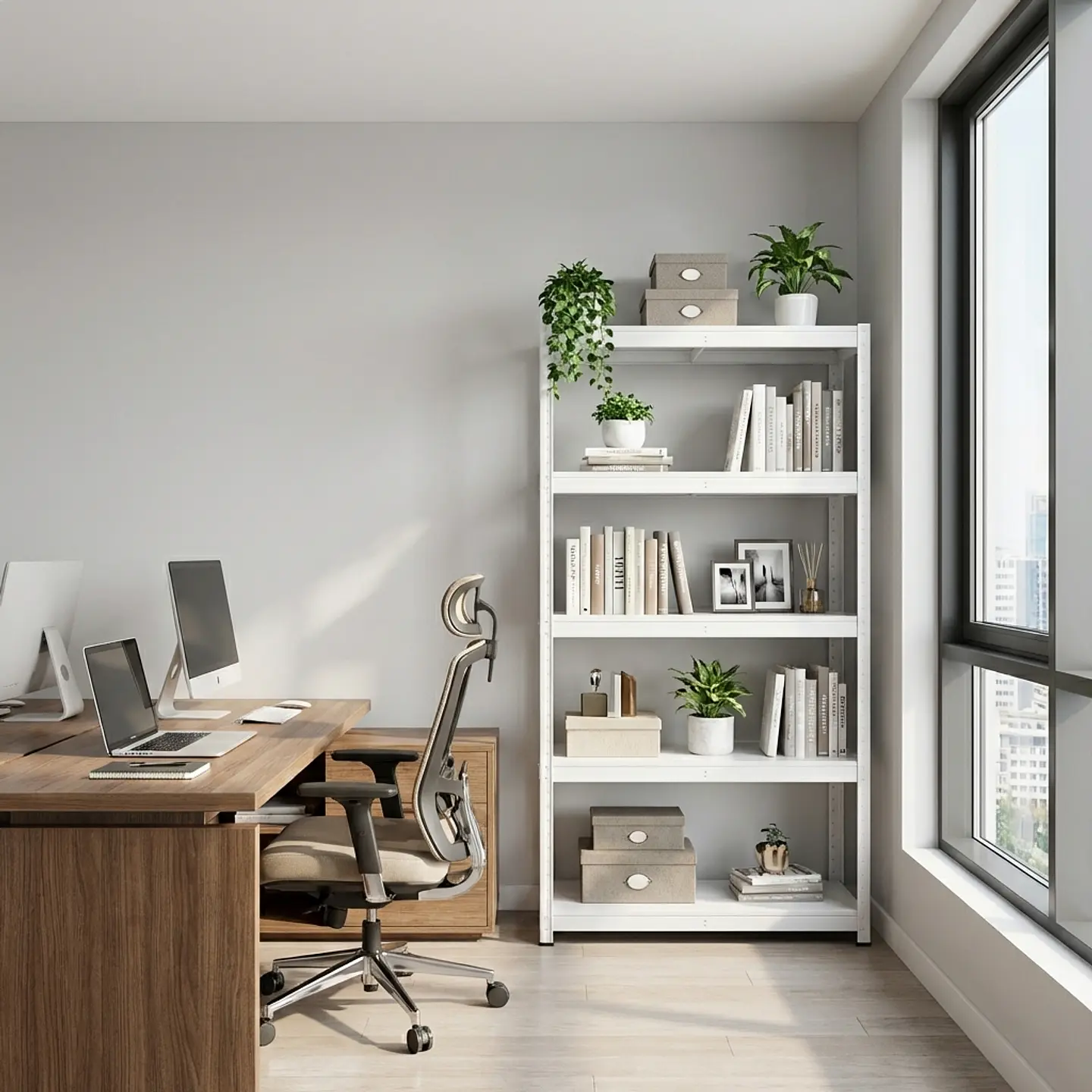 Estante Metálico 180x90x40 Blanco bandeja metálica - 5 niveles  3