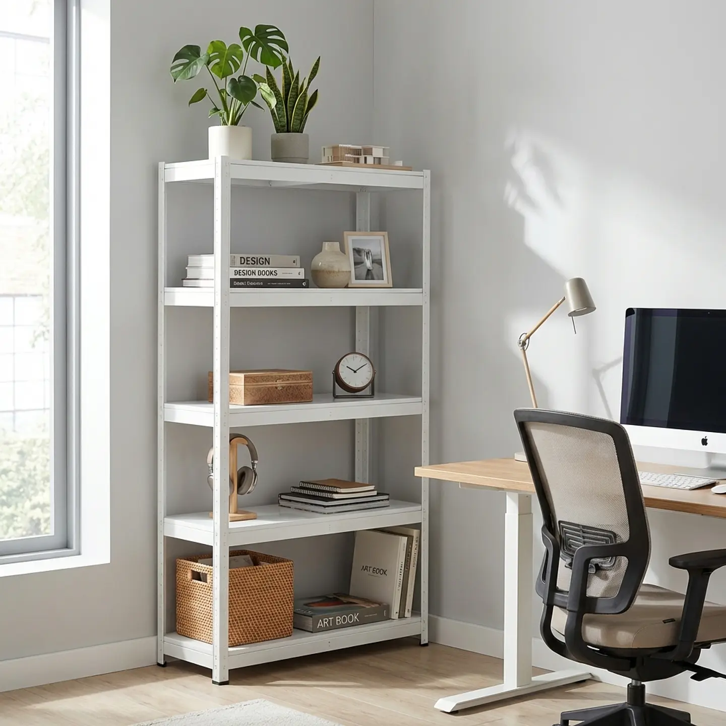 Estante Metálico 180x90x40 Blanco bandeja metálica - 5 niveles  4