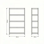 Estante Metálico 180x90x40 Blanco bandeja metálica - 5 niveles  11