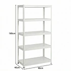 Estante Metálico 180x90x40 Blanco bandeja metálica - 5 niveles  13