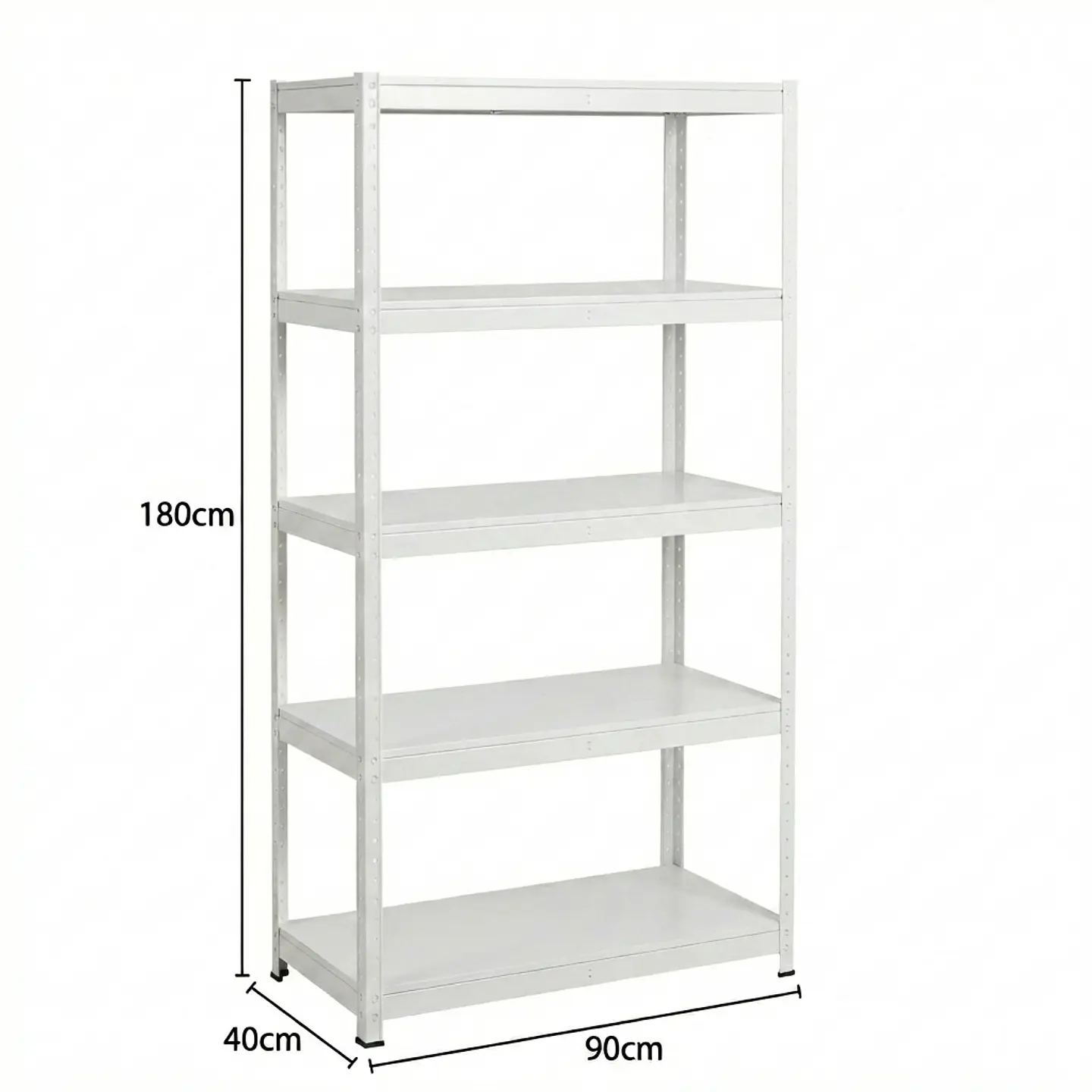 Estante Metálico 180x90x40 Blanco bandeja metálica - 5 niveles  13