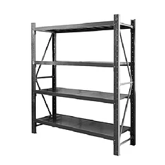 Rack Estante Metálico 200x50x200 - 600kg - Negro