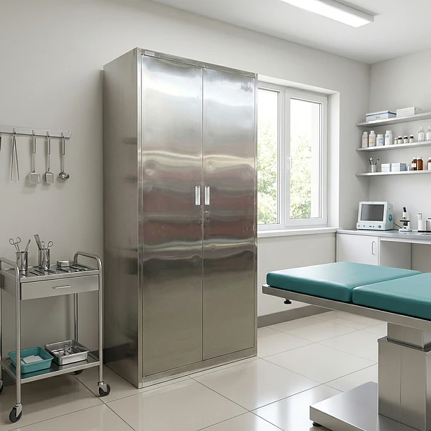 Estante Metálico Acero Inoxidable 185x87x40 cm - 2 Puertas 3