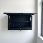 Gabinete Metálico Colgante Negro Cerrado 60x42x30 cm 3