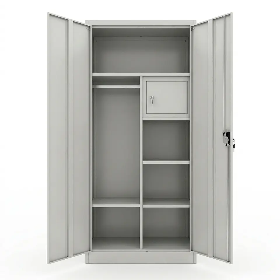 Estante Armario Metálico Cerrado 185x87x40 cm - Caja interior - 2 Puertas 1