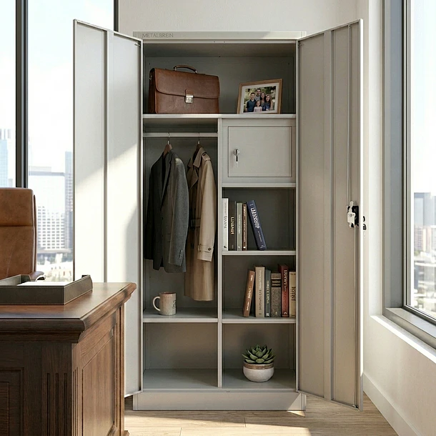 Estante Armario Metálico Cerrado 185x87x40 cm - Caja interior - 2 Puertas 3