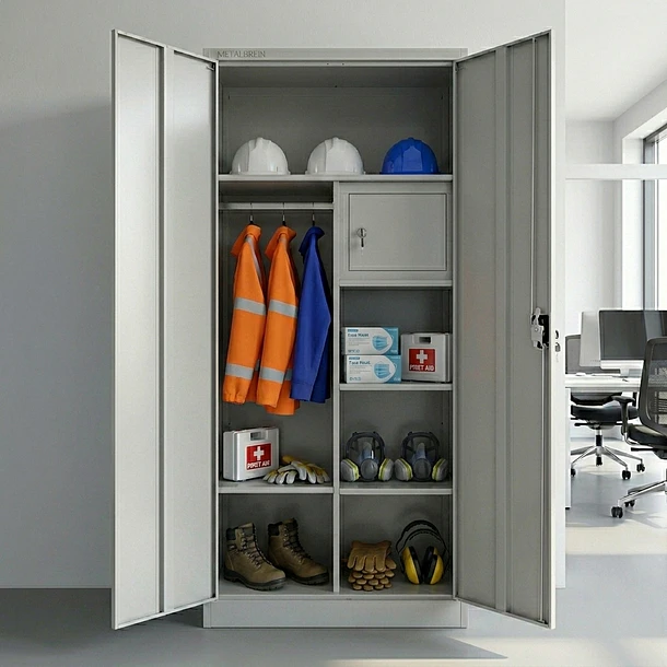 Estante Armario Metálico Cerrado 185x87x40 cm - Caja interior - 2 Puertas 2