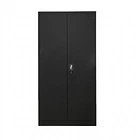 Estante Armario Metálico Cerrado Repisas y Barra de colgar Negro 185x87x40 cm - 2 Puertas 3