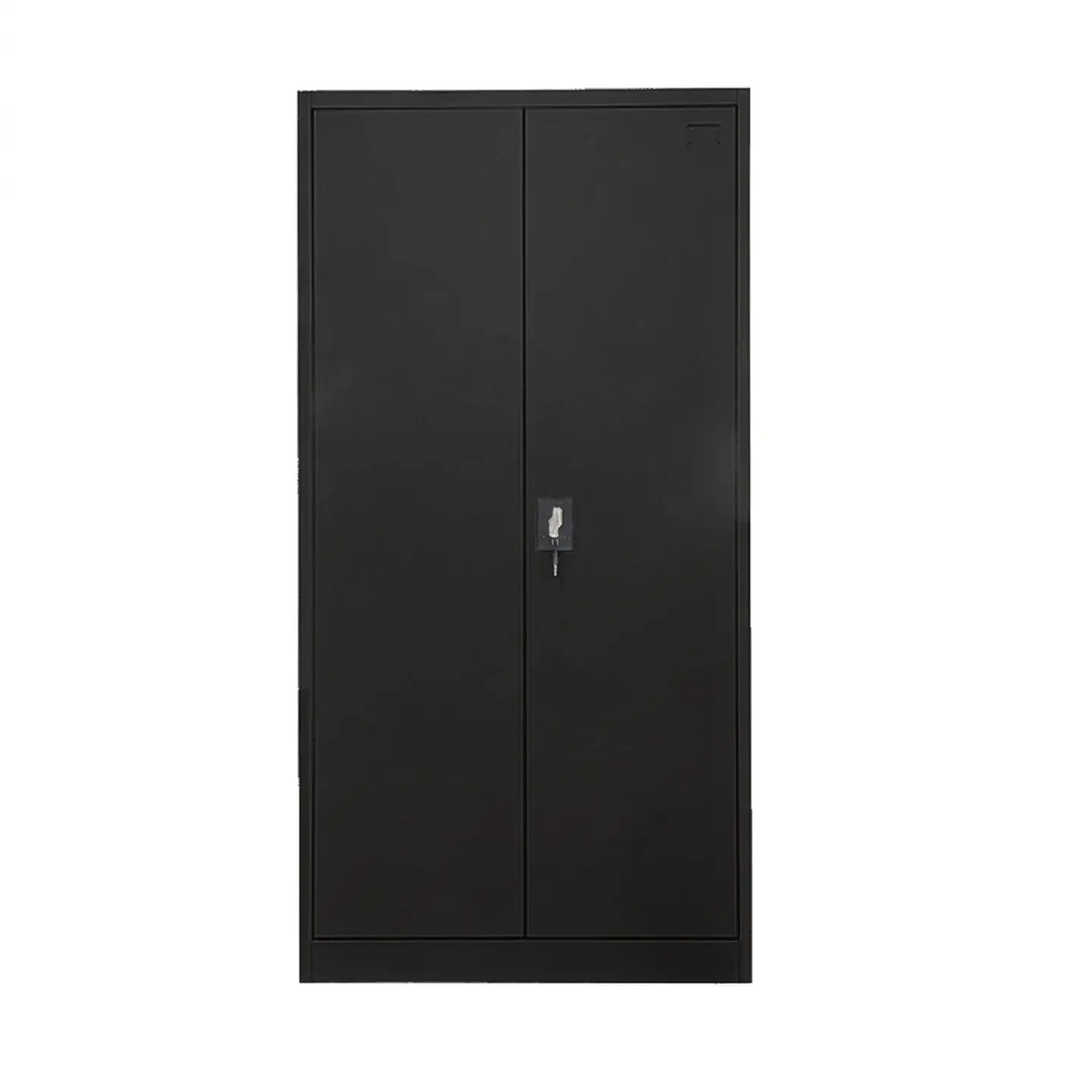 Estante Armario Metálico Cerrado Repisas y Barra de colgar Negro 185x87x40 cm - 2 Puertas 3