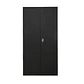 Estante Armario Metálico Cerrado Repisas y Barra de colgar Negro 185x87x40 cm - 2 Puertas - Miniatura 3