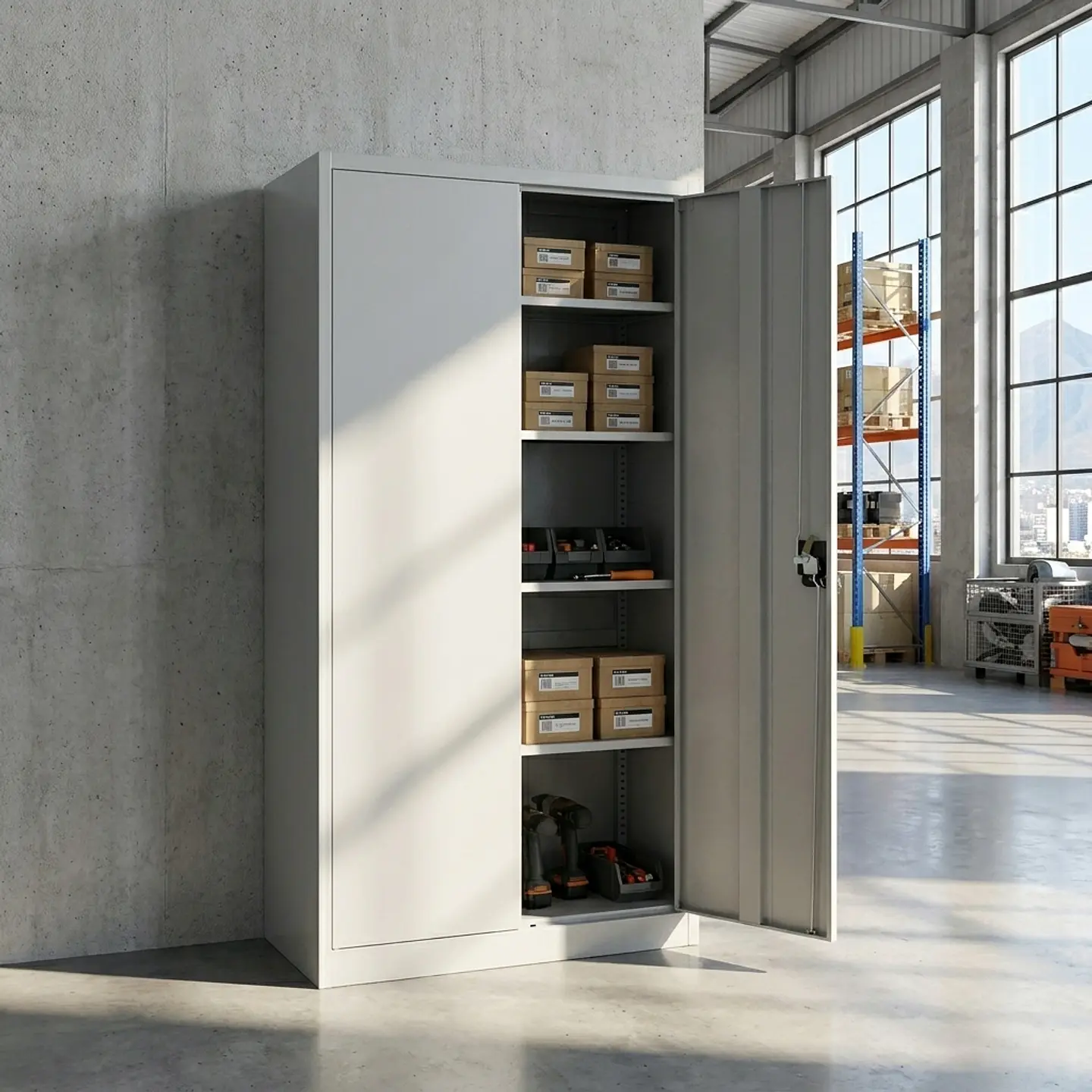 Estante Armario Metálico Cerrado 185x87x40 cm - 2 Puertas 8