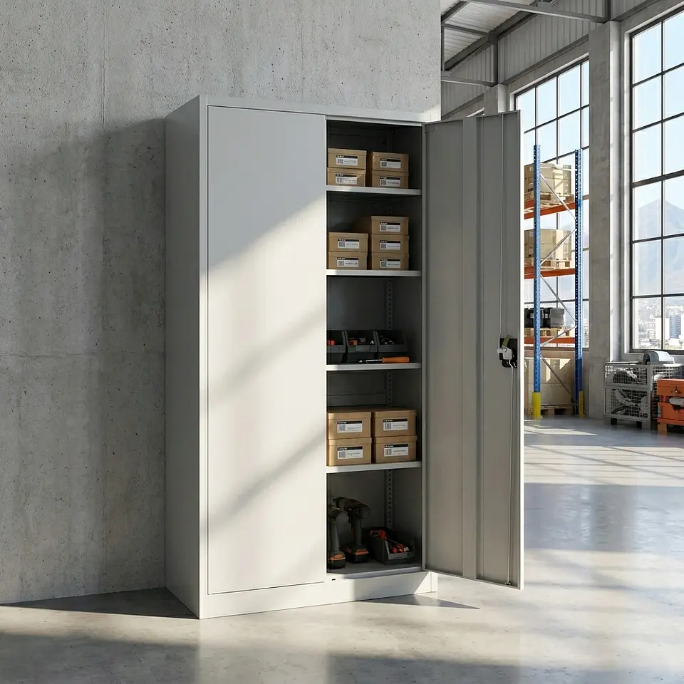 Estante Armario Metálico Cerrado 185x87x40 cm - 2 Puertas 8