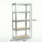 Estante Metálico 150x70x30 - 5 niveles - 300kg 8