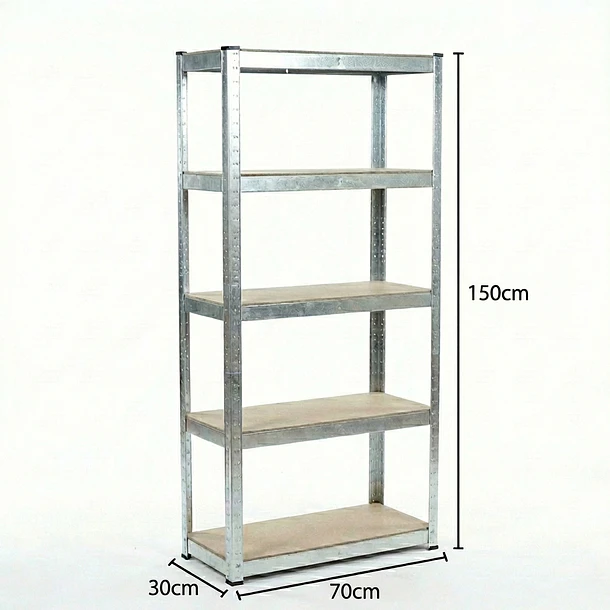 Estante Metálico 150x70x30 - 5 niveles - 300kg 8