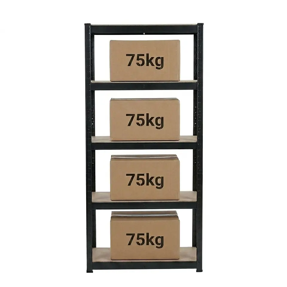 Estante Metálico Negro 150x70x30 - 5 niveles - 350kg 7