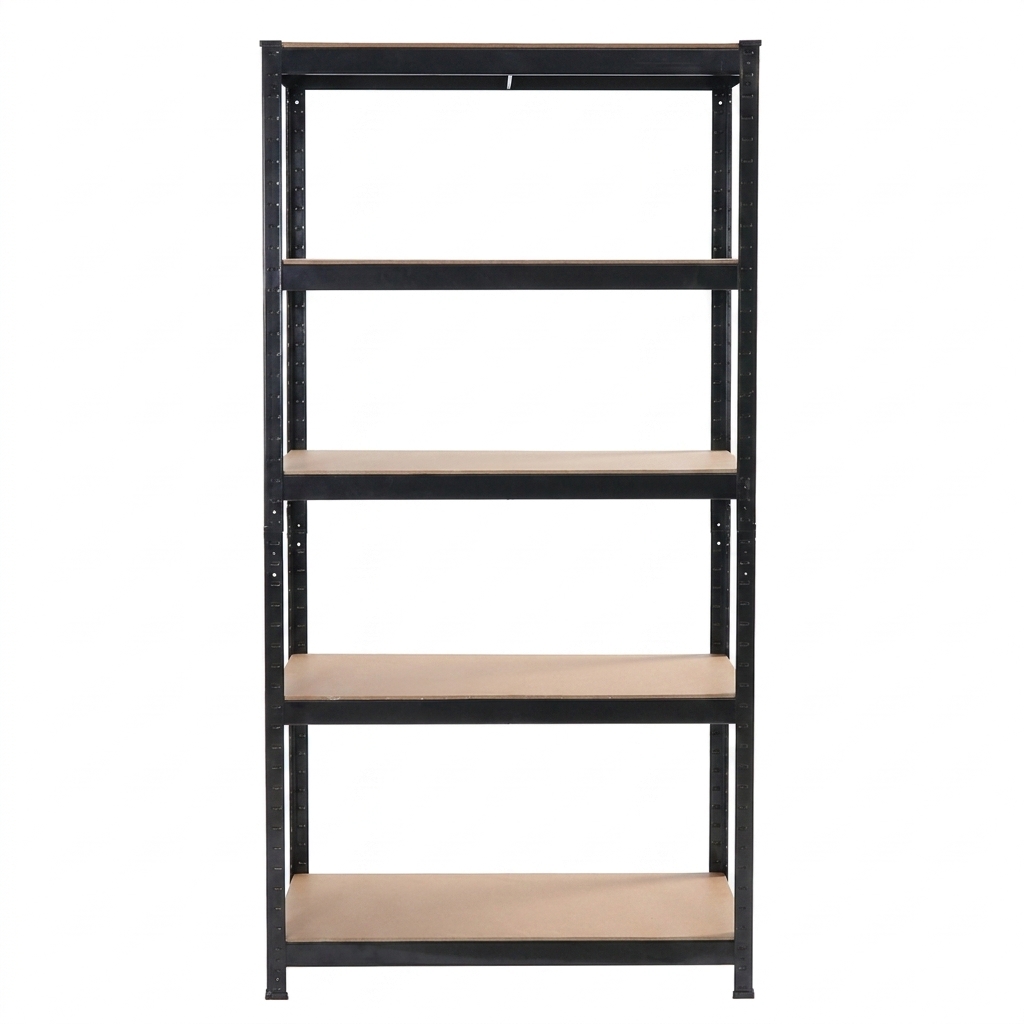 Estante Metálico 186x90x40 Negro - 5 niveles - 375kg