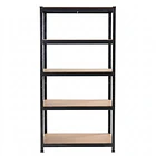 Estante Metálico 186x90x40 Negro - 5 niveles - 375kg 1