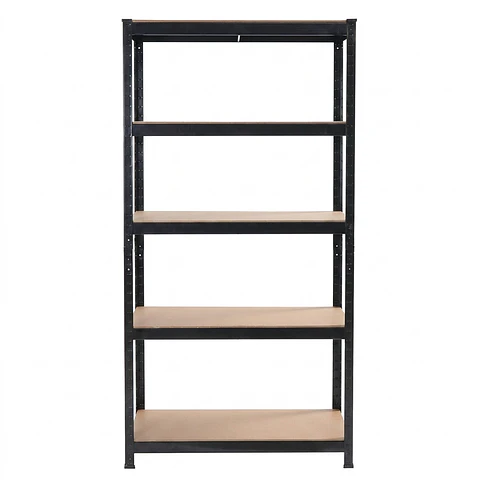 Estante Metálico 186x90x40 Negro - 5 niveles - 375kg