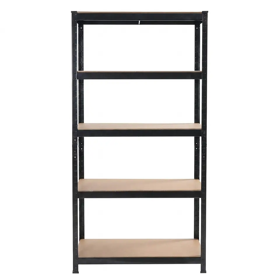 Estante Metálico 186x90x40 Negro - 5 niveles - 375kg 1