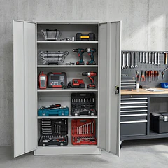 Estante Armario Metálico Cerrado 185x87x40 cm - 2 Puertas