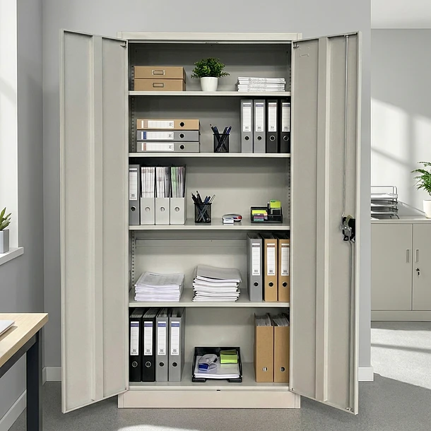 Estante Armario Metálico Cerrado 185x87x40 cm - 2 Puertas 2