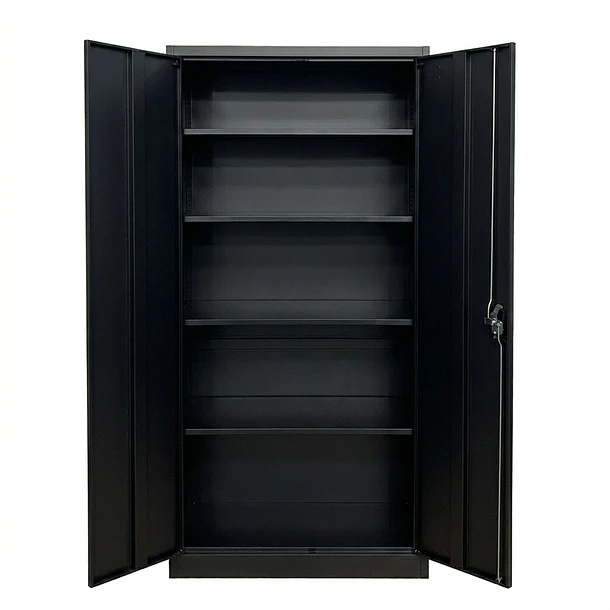 Estante Armario Metálico Negro 185x87x40 cm - 2 Puertas 1