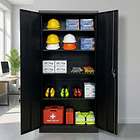 Estante Armario Metálico Negro 185x87x40 cm - 2 Puertas 2
