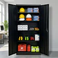 Estante Armario Metálico Negro 185x87x40 cm - 2 Puertas - Miniatura 2