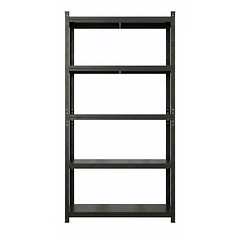Estante Metálico 186x90x40 Negro - Bandeja melamina - 5 niveles 