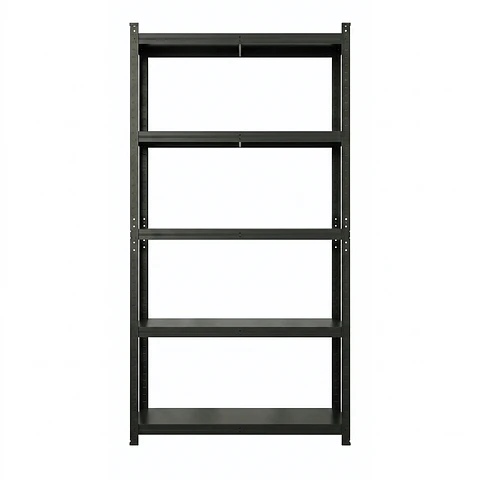 Estante Metálico 186x90x40 Negro - Bandeja melamina - 5 niveles 