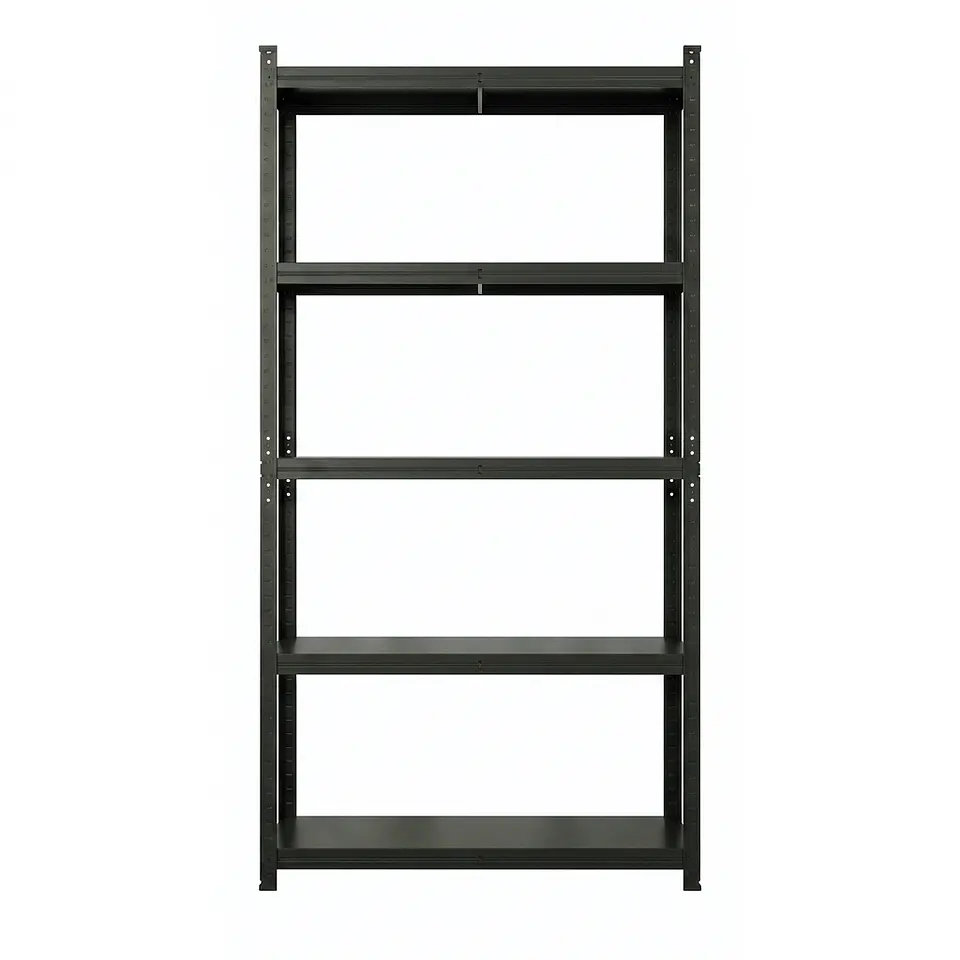 Estante Metálico 186x90x40 Negro - Bandeja melamina - 5 niveles  1
