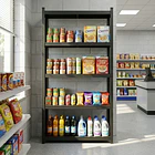 Estante Metálico 186x90x40 Negro - Bandeja melamina - 5 niveles  2