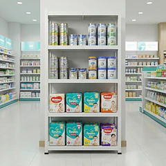 Estante Metálico 186x90x40 Blanco - Bandeja melamina - 5 niveles