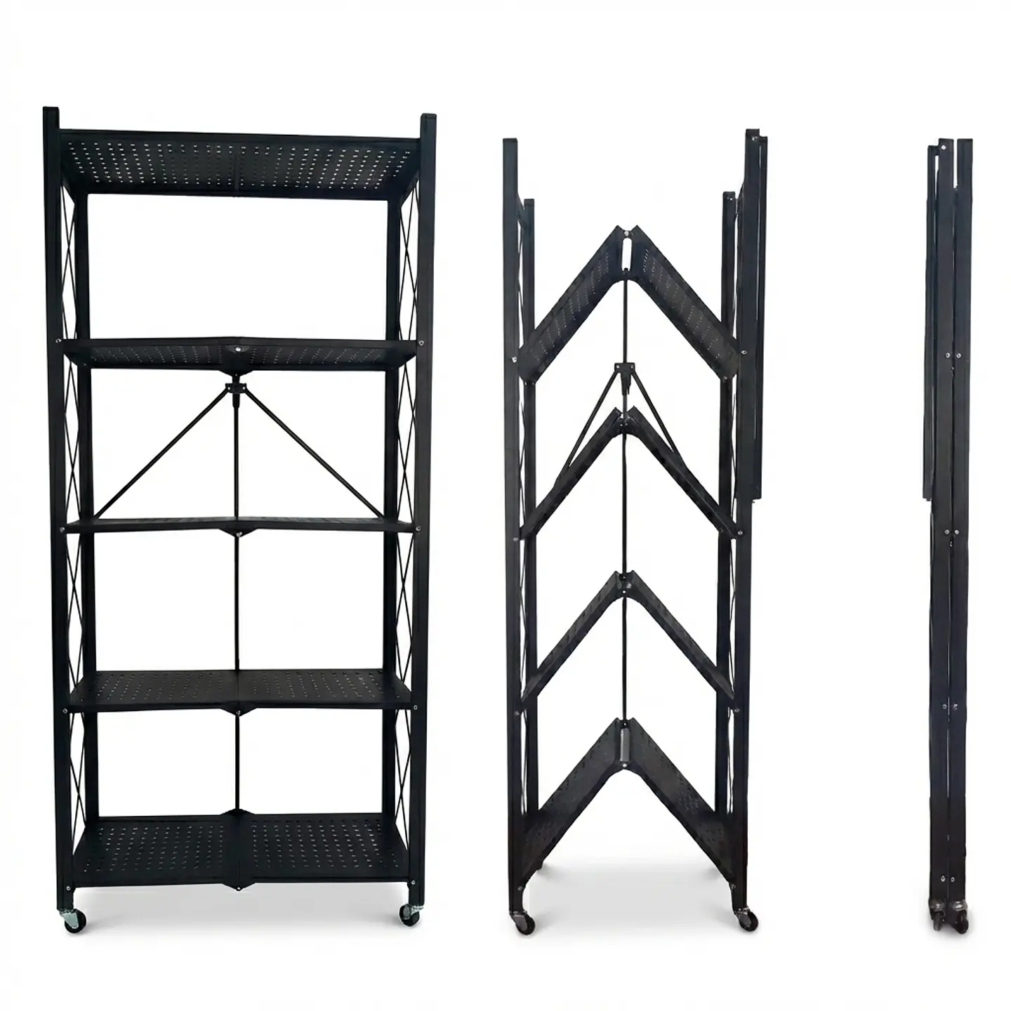 Estante Metálico Plegable con ruedas 162x71x34cm - 250kg  4
