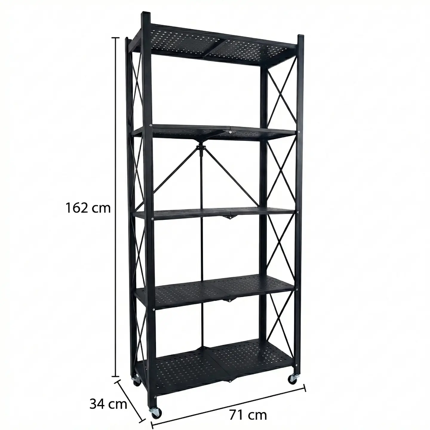 Estante Metálico Plegable con ruedas 162x71x34cm - 250kg  9