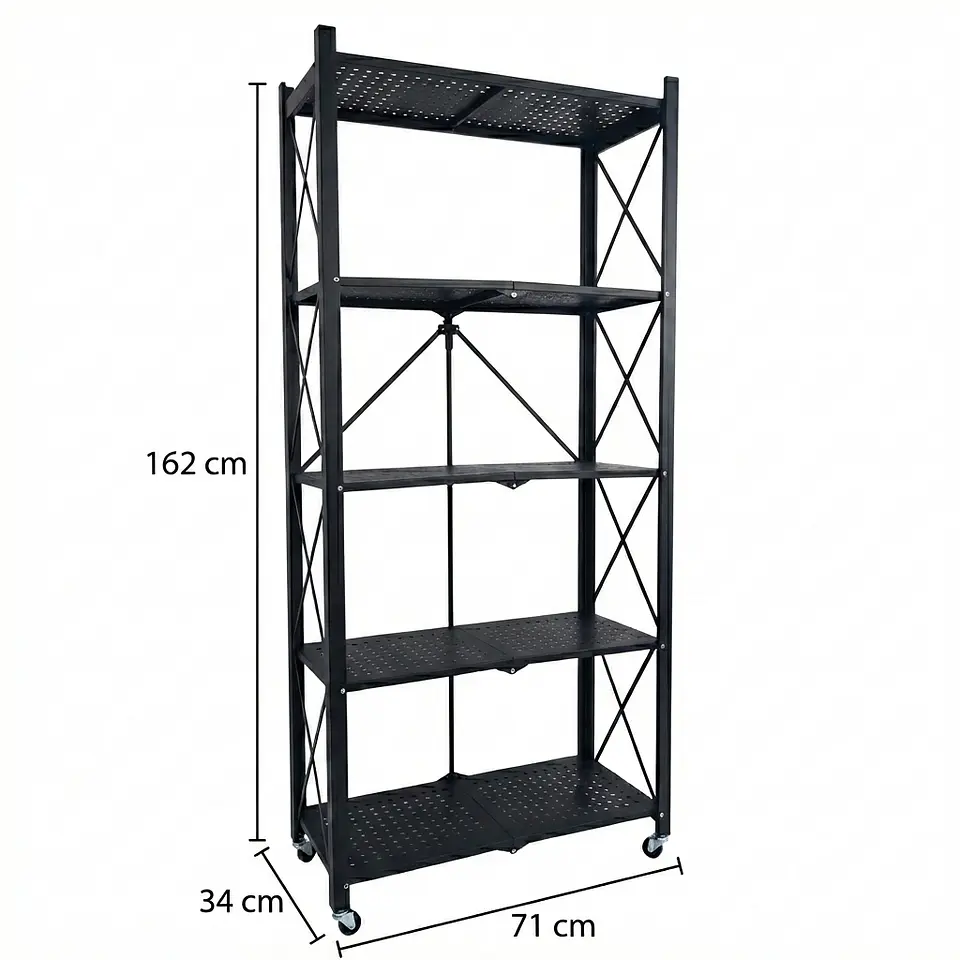 Estante Metálico Plegable con ruedas 162x71x34cm - 250kg  9