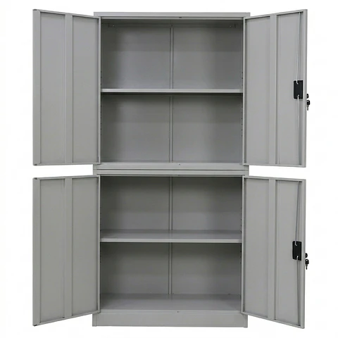 Estante Armario Metálico Cerrado 185x87x40 cm - 4 Puertas