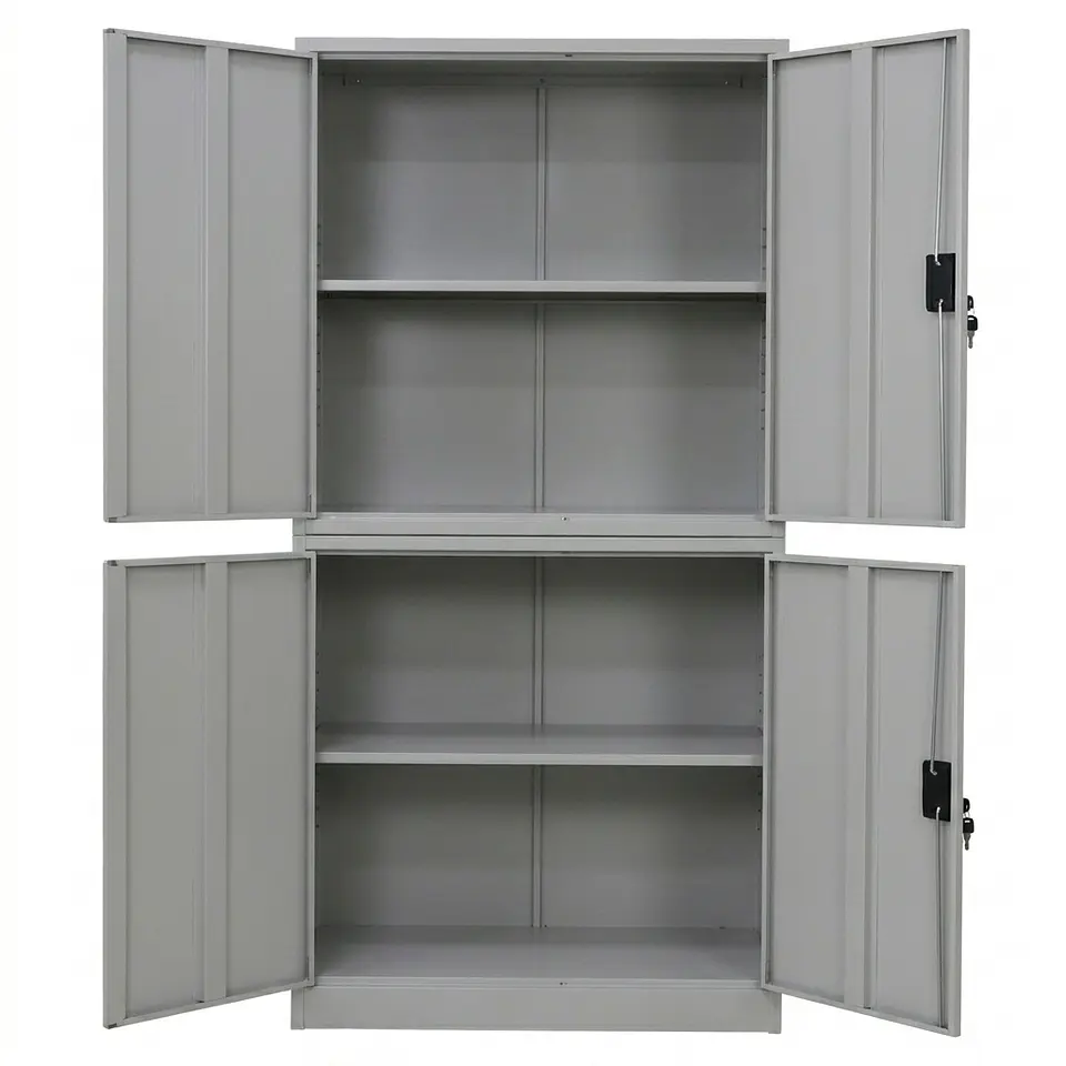 Estante Armario Metálico Cerrado 185x87x40 cm - 4 Puertas 1