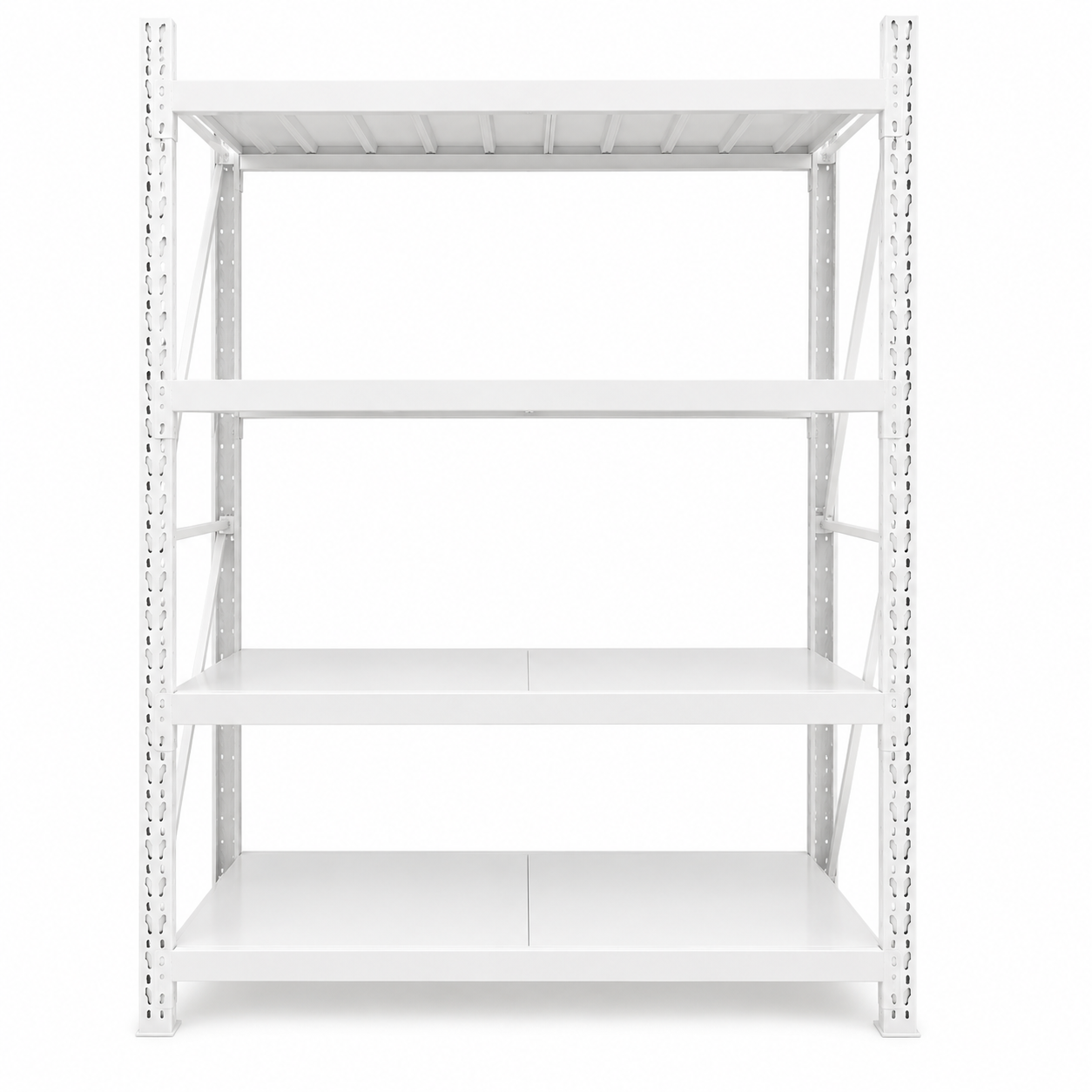 Rack Estante Metálico 200x50x150 - 600kg- Blanco