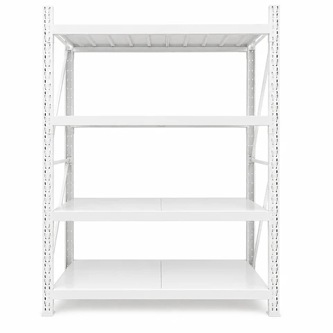 Rack Estante Metálico 200x50x150 - 600kg- Blanco