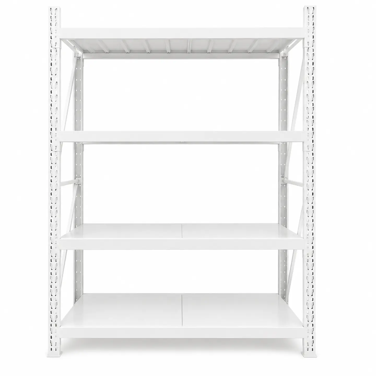Rack Estante Metálico 200x50x150 - 600kg- Blanco 1
