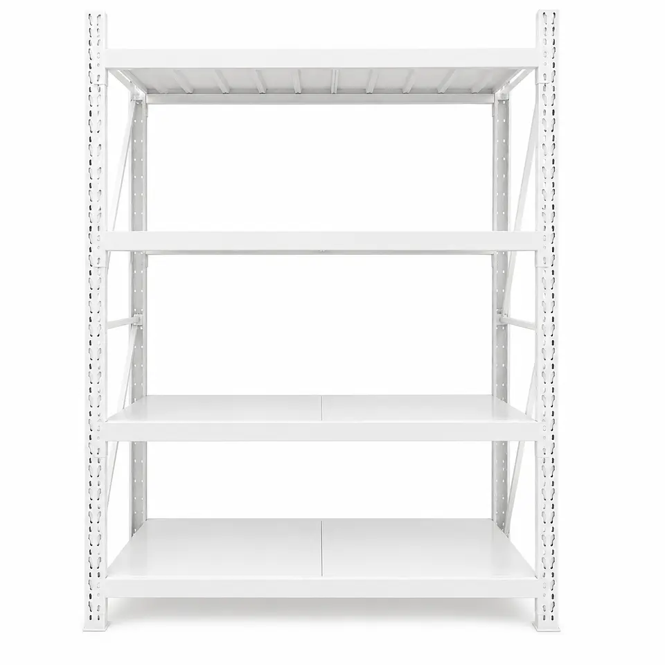 Rack Estante Metálico 200x50x150 - 600kg- Blanco 1