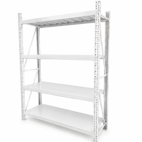Rack Estante Metálico 200x50x150 - 600kg- Blanco