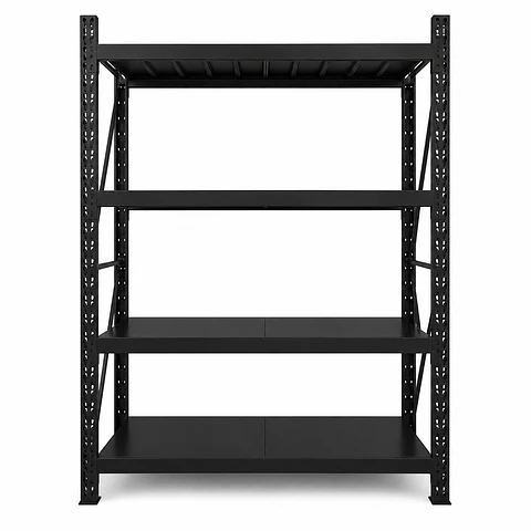 Rack Estante Metálico 200x50x150 - 600kg- Negro