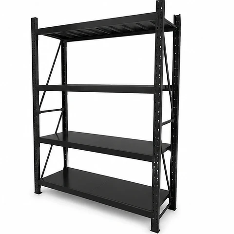 Rack Estante Metálico 200x50x150 - 600kg- Negro