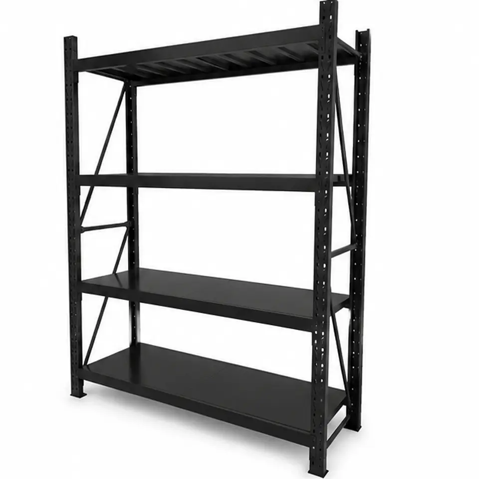 Rack Estante Metálico 200x50x150 - 600kg- Negro 2