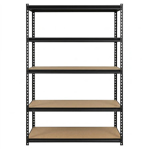 Estante Metálico 180x120x60 cm Negro - 5 niveles - 600kg